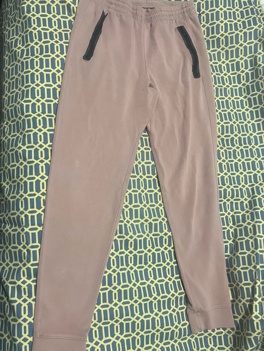 Old Navy Mauve Jogger Sweatpants with Black Zip Pockets
